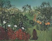 Henri Rousseau Tropical Forest with Monkeys oil painting